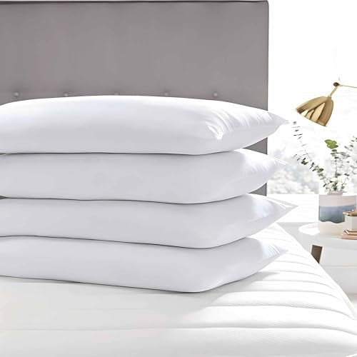Acteb Ultra Thin Flat Bed Pillows Set of 2 - Soft Standard Size 20x26