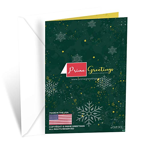 Aunt Christmas Card - Eco-Friendly Thick Card Stock with Premium Envelope, 5x7.75in