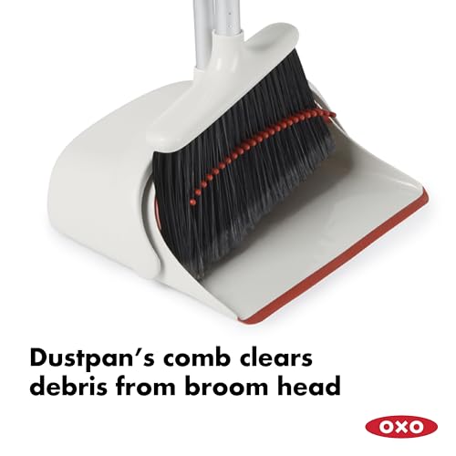 Extendable Upright Broom and Dustpan Set for Kitchen & Home Cleaning