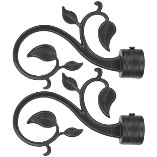 2-Piece Decorative Curtain Rod Finials, Plastic Pole End Caps
