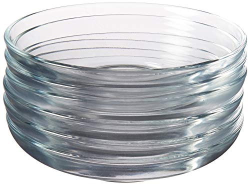 Pasabahce Turkish Glass Tea Saucers Set of 6 - 102mm/4 inch for Turkish Tea Glasses