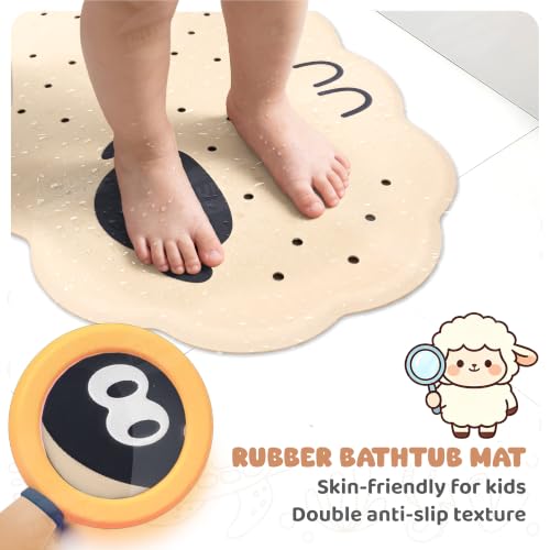 Non-Slip Baby Bath Mat, 28x16 Inch Kids Bathtub Mat with Suction Cups
