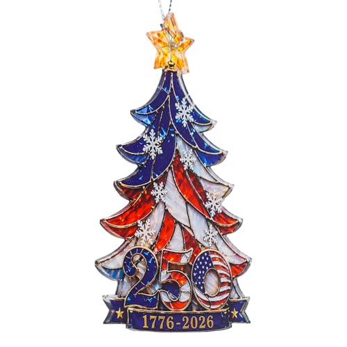 America 250th Anniversary Christmas Ornament 1776-2026 Patriotic Keepsake