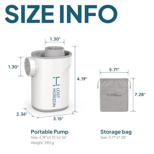 Rechargeable Air Pump for Camping Mattresses - Fast Inflation & Deflation
