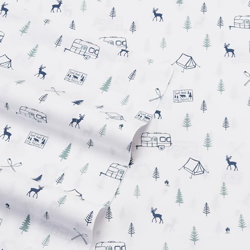 Eddie Bauer Twin Cotton Percale Sheet Set - 200 Thread Count Bedding