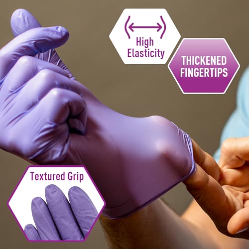 MedPride Powder-Free Nitrile Exam Gloves - Medium Iris Blue 100 Count