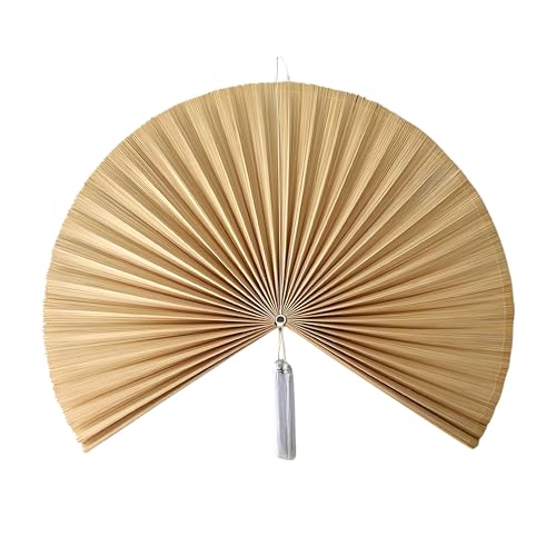 47-Inch Handmade Bamboo Wall Fan Boho Wall Decor