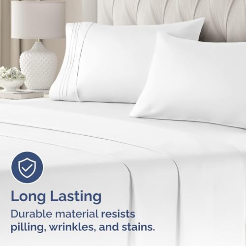 CGK Unlimited Queen Pillow Cases Set of 2 - Ultra Soft Microfiber Hotel Quality Pillowcase Covers White