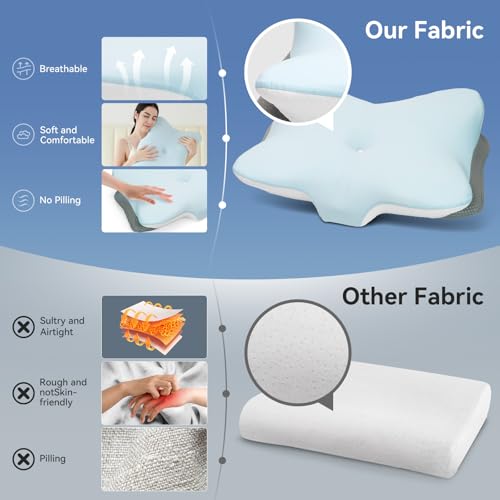 Ergonomic Memory Foam Cervical Neck Pillow for Pain Relief