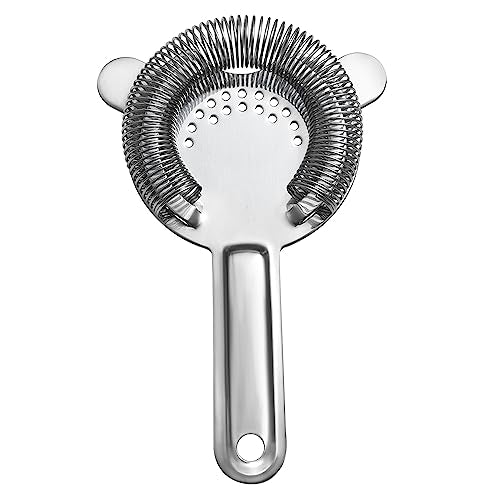 Etens Silver Cocktail Strainer with Removable Spring - Bar & Martini Strainer for Boston Shaker