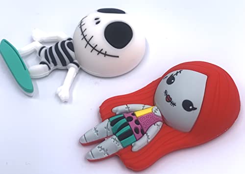 Nightmare Before Christmas Summer Jack Skellington & Sally 3D Foam Magnetic Set