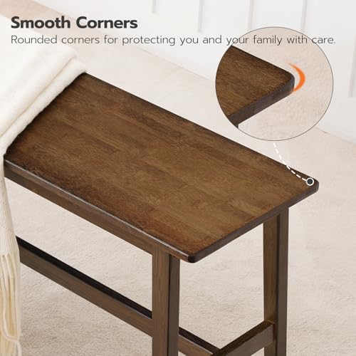 39-inch Bamboo Dining Bench, Sturdy Farmhouse Kitchen Table Bench