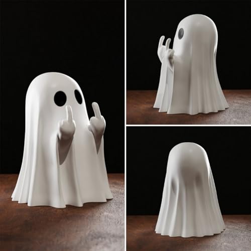Resin Halloween Ghost Figurine for Tiered Tray and Table Decor