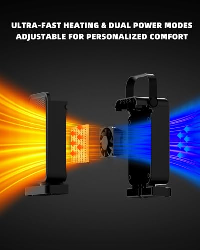 Portable Electric Space Heater with Timer and Overheat Protection