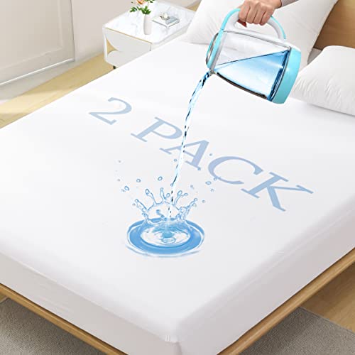 Softhour 2-Pack Twin Waterproof Mattress Protector - Deep Pocket Cover