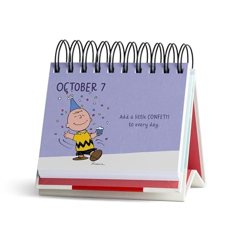 Daily Perpetual Desktop Flip Calendar with Stand (365 Day Page-A-Day)