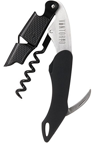 Vintorio Professional Waiter’s Corkscrew - Model 1 Wine Bottle Opener & Foil Cutter