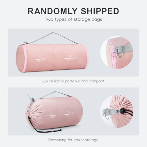 Travel Pillow and Blanket Set with Eye Mask and Earplugs