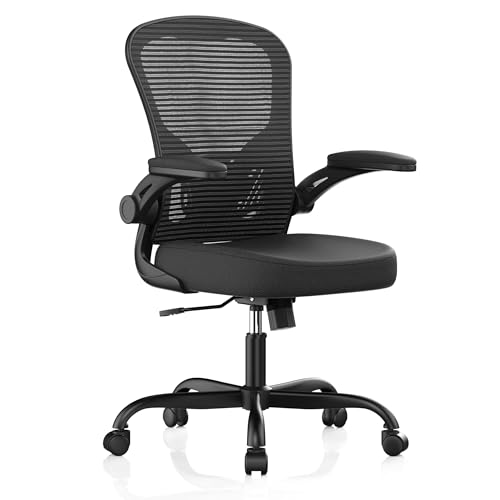 Ergonomic High Back Mesh Office Chair with Flip-Up Armrests & Lumbar Support