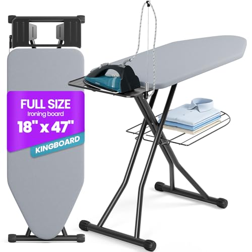 Extra Wide Ironing Board, 18x47 Inch Heavy Duty Foldable Ironing Station