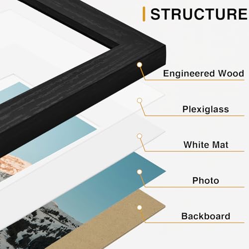 15-Piece Multi-Size Black Gallery Wall Picture Frame Set for Home Decor