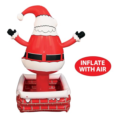 Inflatable Santa Cooler - 4ft Festive Holiday Drink Holder for Christmas Parties