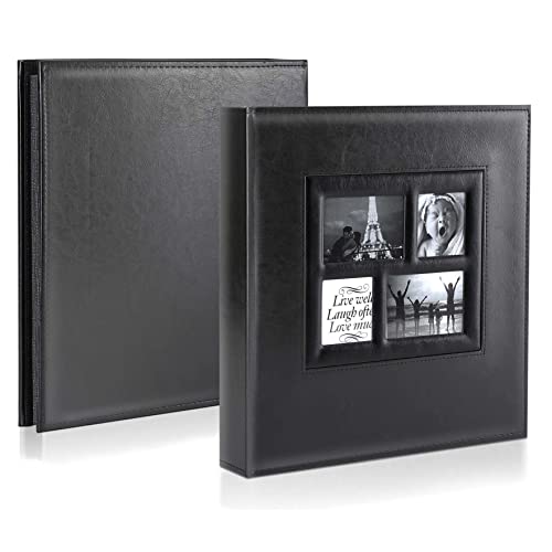 Large Leather Photo Album 4x6 500 Pockets - Horizontal & Vertical Display