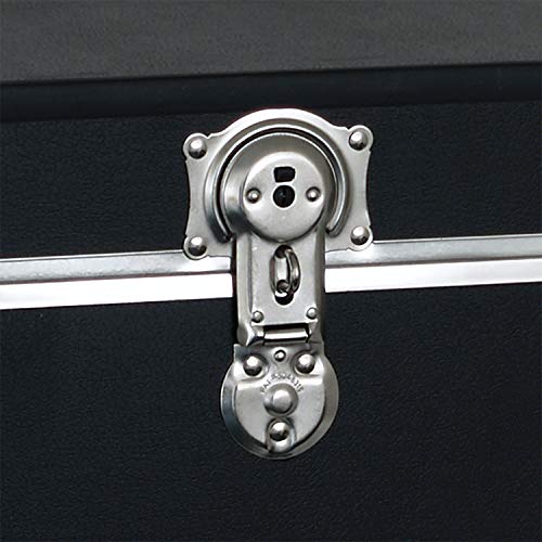 31-Inch Rolling Storage Trunk with Lock and Wheels, Black