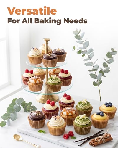200 Pcs Non-Stick Cupcake Liners - Food-Grade Parchment Baking Cups