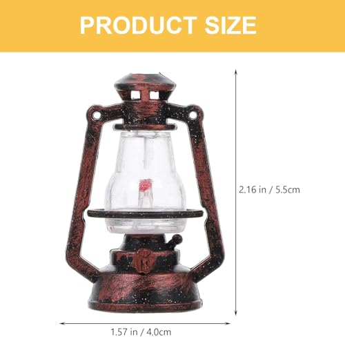 4-Piece Mini Retro Kerosene Lantern Ornaments for Home Decor