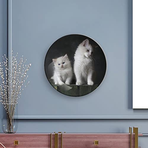 Customized Decorative Ceramic Plate with Photo or Message - 7-inch Display