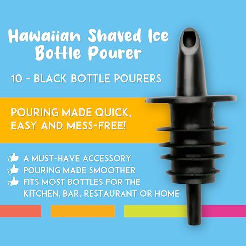 Plastic Bottle Pourers 10-Pack - Precise Flow Spouts for Syrup & Drinks