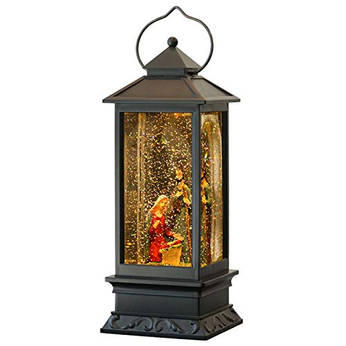 Lighted Musical Nativity Snow Globe Lantern - 12 Inch Christmas Decor