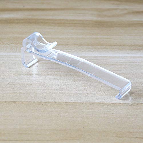 3-1/4 Inch Clear Plastic Valance Clips for Horizontal Blinds - 6 Pack
