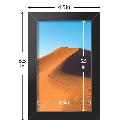 Black 4x6 Picture Frames Set of 2 - Modern Wall & Tabletop Photo Frame