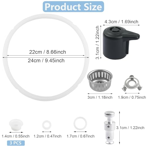 10-Piece Pressure Cooker Replacement Parts Kit for 5 and 6 Quart Models