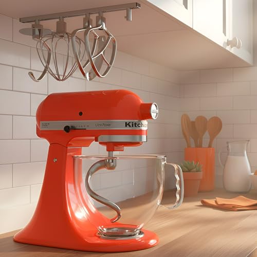 Adjustable Stand Mixer Attachment Holder - Heavy-Duty Aluminum Organizer