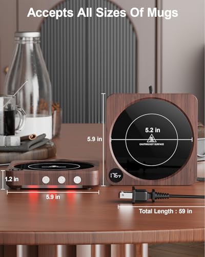 Coffee Mug Warmer for Desk with 12H Timer and 3 Temperature Settings