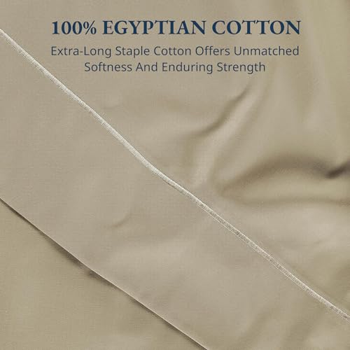 Queen Size Flat Sheet 100% Egyptian Cotton Sateen Weave Ultra Soft Breathable