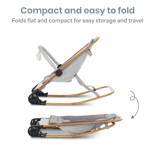 2-in-1 Baby Rocker and Stationary Seat with Vibration and Music, Grey