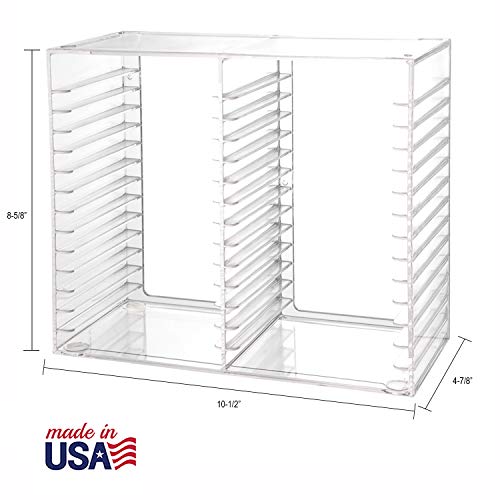 Stackable Clear Plastic CD Organizer Tray - Holds Up to 30 Jewel Cases