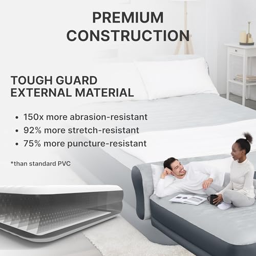Queen Air Mattress with Built-in Pump & USB Charger - Soft Snugable Top