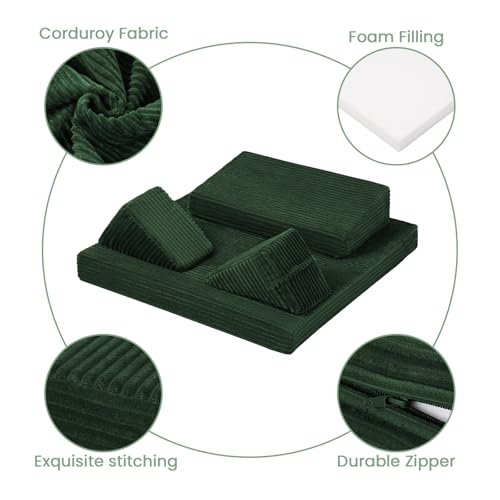 Meditation Cushion Set with Knee Support - Large Washable Yoga Floor Pillow