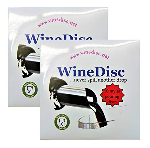WineDisc Drop Stopping Wine Pour Spout - No Red Stains, Easy Pouring