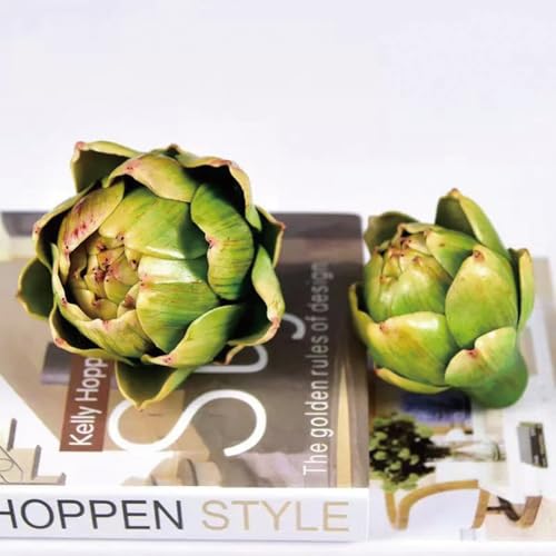 6pcs Large Realistic Faux Artichokes - Artificial Vegetable Home Decor