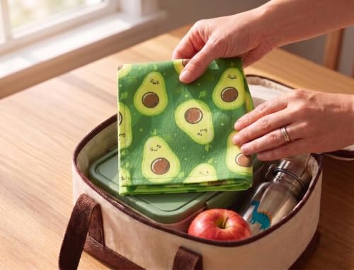 Reusable Cotton Cloth Napkins 12x12 - Avocado Green, Set of 2
