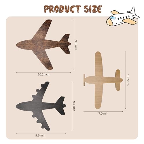 Airplane Wall Decor Set for Kids Room, Nursery Adventure Theme Wall Art