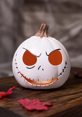 6-Inch Light-Up Pumpkin Halloween Decoration with Glowing Cutouts