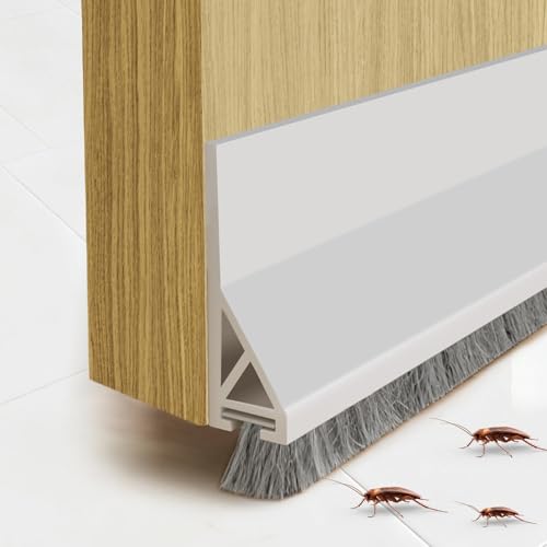 Self-Adhesive Door Draft Stopper - Under Door Brush Weather Seal, 39 Inch