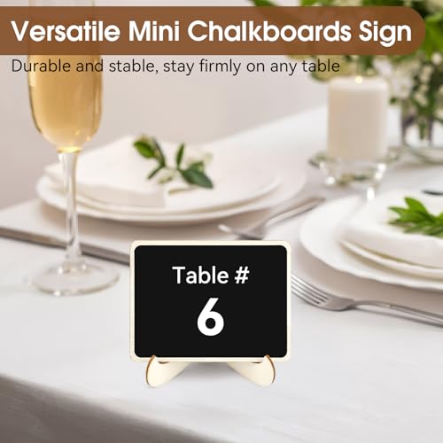 30-Pack Mini Chalkboard Signs with Stands - Reusable Food Labels for Parties